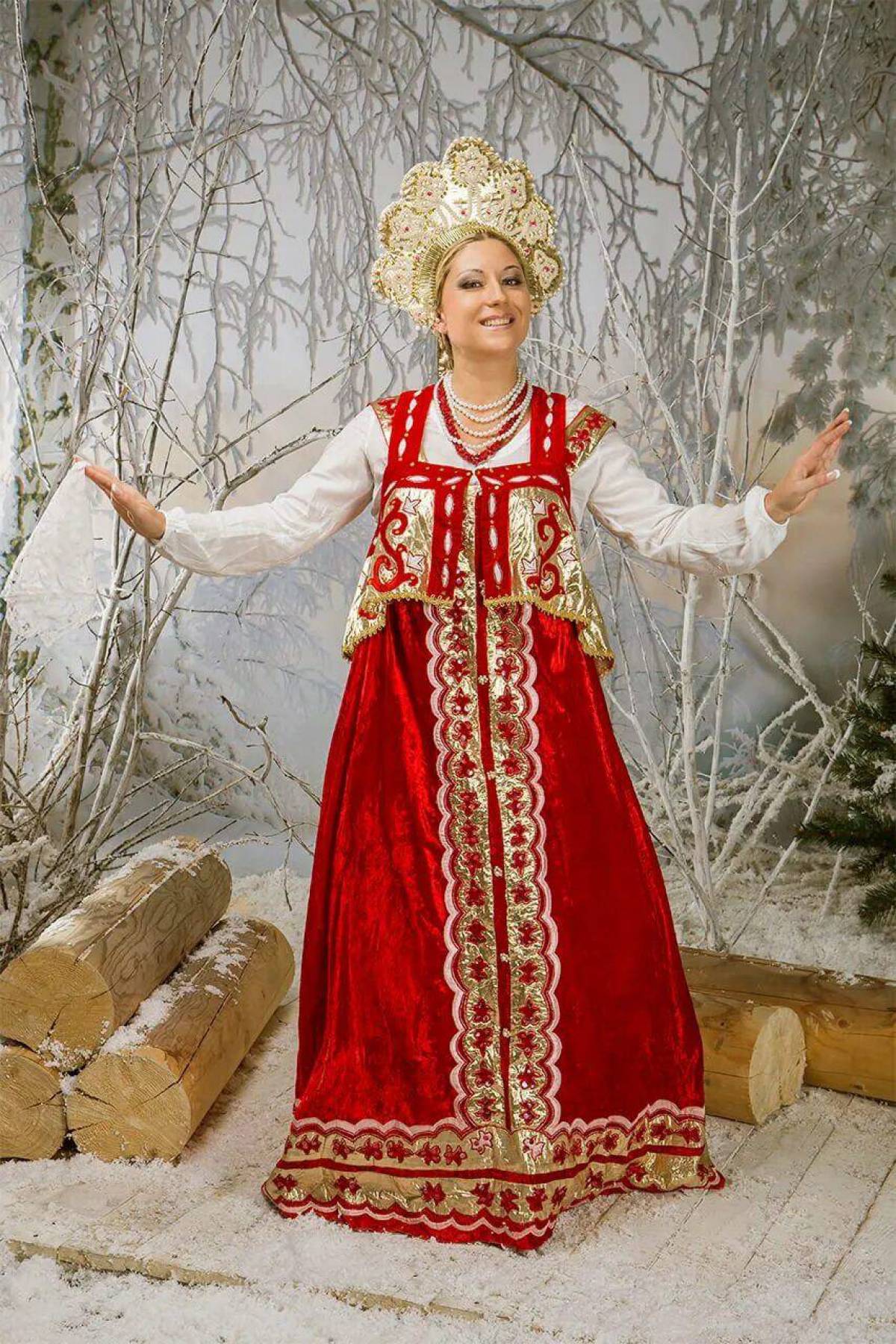 Girls in Slavic costumes in Yongyin