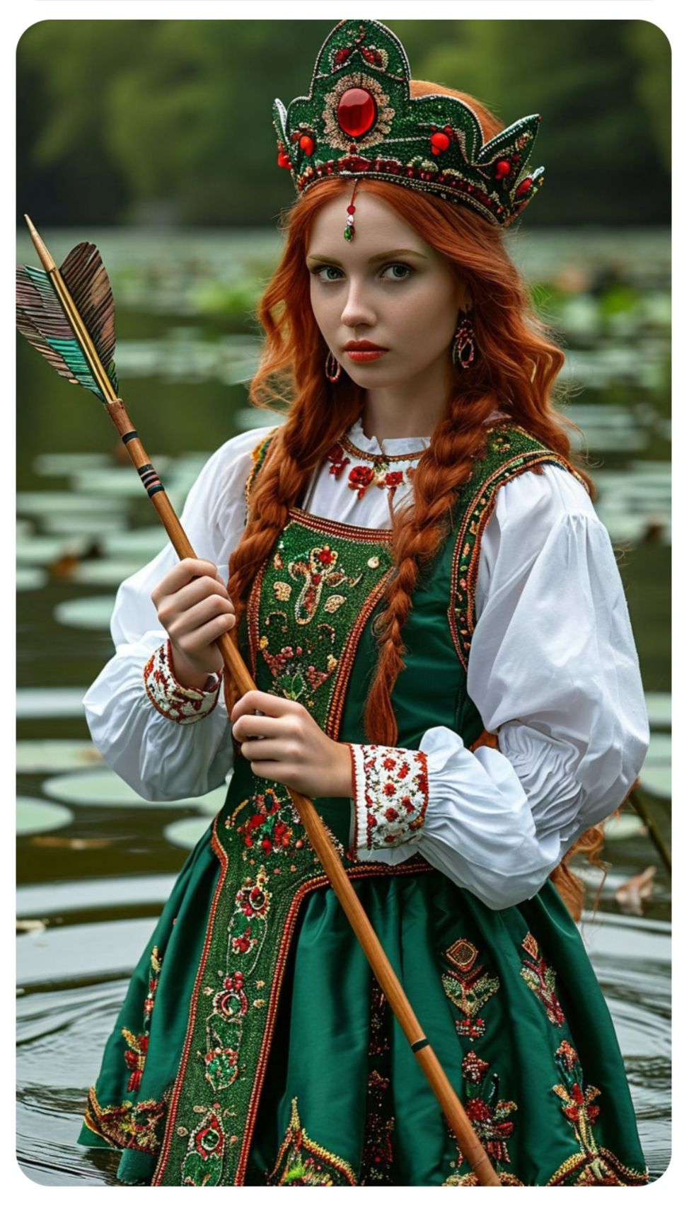 Nude girl Girls in Slavic costumes in Yongyin